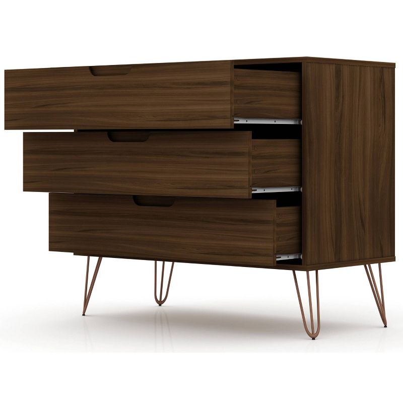 Set of 2 Rockefeller 3 Drawer Dresser - Manhattan Comfort, 6 of 12