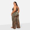 Rebdolls Women's Kadijah Abstract Print Drawstring Wide Leg Pants W. Pockets - 3 of 3