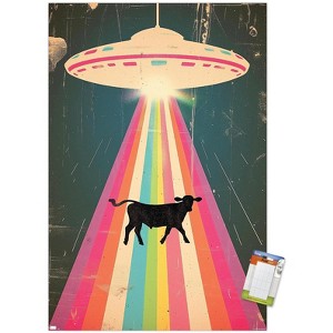 Trends International Ray Heere - UFO Cow Abduction 8 Unframed Wall Poster Prints - 1 of 4