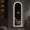 LED Aluminum Frameless Silver Full-Body Arch Mirror - 4 of 4