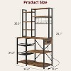 Bakers Rack with Power Outlet, 7-Tier Microwave Stand with Wire Basket, Coffee Bar with 4 S-Hooks, Open Storage Shelf for Kitchen - 2 of 4