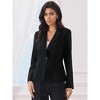 INSPIRE CHIC Women's Business Notched Collar Long Sleeve Front Pockets Work Office Suit Blazers - 2 of 4