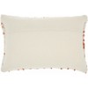 HomeRoots 14" X 20" Coral and Beige Ribbed Indoor Outdoor Throw Pillow With Texture - 4 of 4