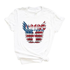 Simply Sage Market Women's America Wings Short Sleeve Graphic Tee - 1 of 3