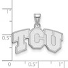Black Bow Jewelry 14k White Gold Texas Christian Horned Frogs NCAA Small Pendant - 2 of 3