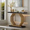 Hommoo 39.4 Inch Console Table with Faux Marble Top - 4 of 4