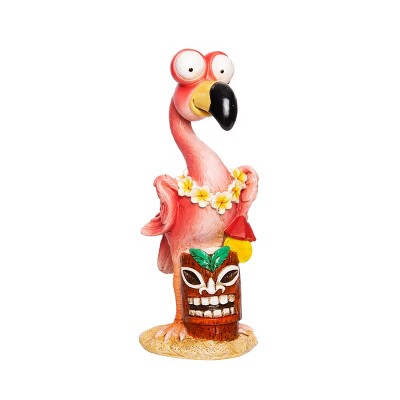 Beachcombers Flamingo W/Totum Figurine