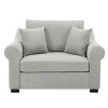 Polibi Oversized Chenille Armchair with Wide Curved Armrests - 4 of 4