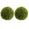TROPOW Artificial Plant Eucalyptus Grass Ball 2PCS, Topiary Ball Garden Spheres Decorative Balls for Outdoor Patio Garden and Indoor, Wedding - 3 of 4