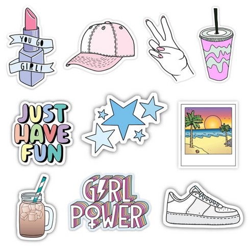 Big Moods Aesthetic Sticker Pack 10pc - Yellow