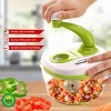 Brentwood 8 Cup Hand Crank Food Processor with Stainless Steel Blades and Paddle Mixer in Green - 2 of 4