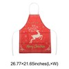 Unique Bargains Christmas Aprons Linen Red Green Beige White 21.65"x26.77" 1 Pcs - 3 of 4