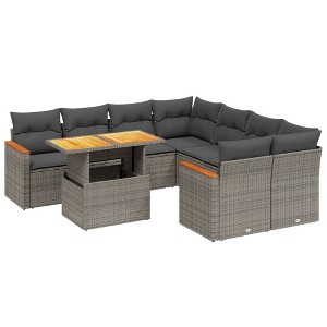 vidaXL Garden Sofa Set Grey - 1 of 4