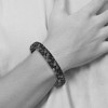 Black Bow Jewelry 11mm Gunmetal Plated Stainless Steel & Brown Leather Bracelet, 8.25 In - 3 of 4