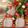 5-Pack Christmas Drawstring Bags, Velvet Gift Pouches for Candy, Party Favors, and Present Wrapping - 4 of 4