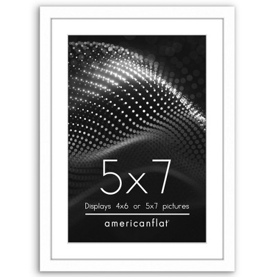 Americanflat Picture Frame with Mat - Modern Design, Shatter-Resistant Glass, Dual Sawtooth Hangers, Ideal for Home and Office Decor