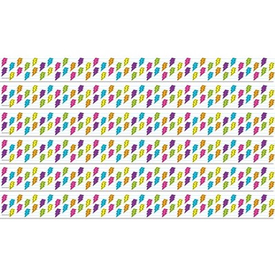 Teacher Created Resources® Brights 4Ever Lightning Bolts Straight Border Trim, 35 Feet Per Pack, 6 Packs