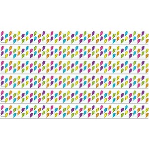 Teacher Created Resources® Brights 4Ever Lightning Bolts Straight Border Trim, 35 Feet Per Pack, 6 Packs - 1 of 3