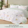 Cozy Comfort Queen Comforter Set, 7 Pieces Sea Foam Green Floral Bedding Sets, Bed in a Bag with Reversible Botanical Flowers Comforter, Sheets, Pillo - 3 of 4