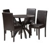Baxton Studio Trine Modern Espresso Brown Faux Leather and Wood 5-Piece Dining Set - 2 of 4