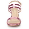 Allegra K Women's Open Toe Slingback Block Heel Buckle Ankle Strap Sandals - 2 of 4