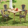 Tangkula Outdoor French Bistro Chairs 4 PCS w/ Armrests Galvanized Metal Frame - 2 of 4