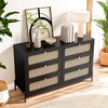 NicBex 30.00"H Round Handles Modern Rattan Dresser for Bedroom with 6 Drawers - 2 of 4
