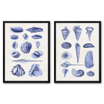 Americanflat 2 Piece 8x10 Unmatted Framed Print Set - Blue Paint Fan by PI  Creative Art
