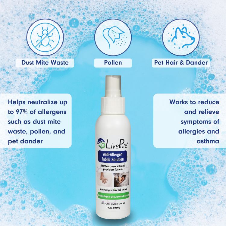 LivePure Anti-Allergen Fabric Spray for Household Surfaces, 3 of 5