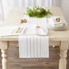 DII Stripe Tassel Placemat Set 4 Piece, White & Stone, 13x19" - 3 of 4