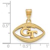 Black Bow Jewelry 14k Yellow Gold Plated Sterling Silver Georgia Tech Yellow Jackets NCAA Pendant - 2 of 3