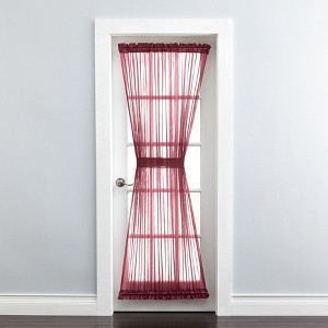 BrylaneHome BH Studio Sheer Voile Door Panel With Tiebacks - 1 of 4