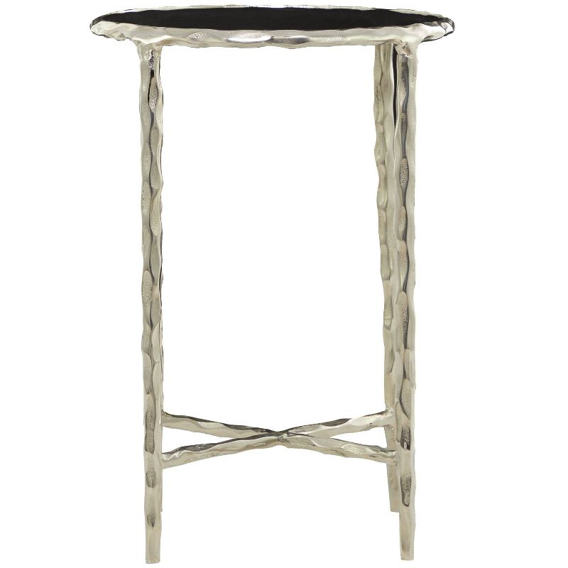 Modern Metal and Smoke Glass Accent Table - Olivia & May, 4 of 6