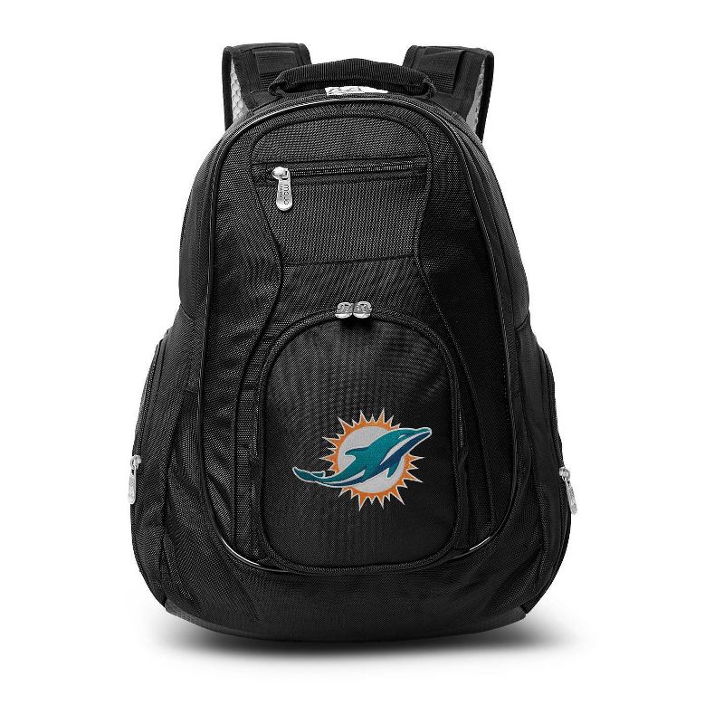 NFL Miami Dolphins Premium 19&#34; Laptop Backpack - Black, 1 of 2