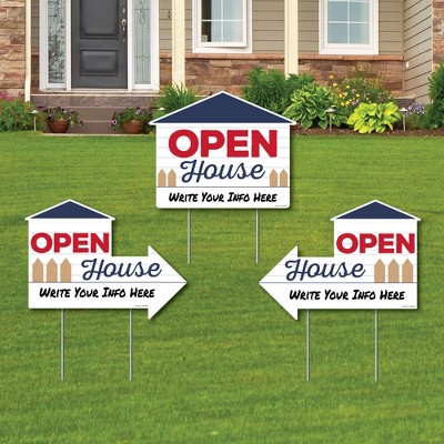 Big Dot Of Happiness Open House - Real Estate Yard Sign With Stakes 