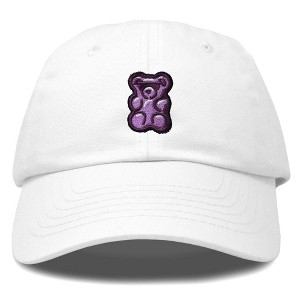 Dalix Purple Gummy Embroidered Cotton Dad Hat Baseball Cap Adjustable Womens - 1 of 4