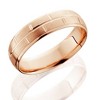 Pompeii3 6mm 14K Rose Gold Hand Carved Brushed Wedding Band - 2 of 3