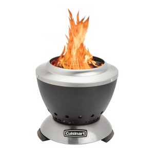 Cuisinart 7.5" Cleanburn Round Outdoor Fire Pit Black: Portable, Smokeless, Dual-Fuel, Easy Cleanup - 1 of 4