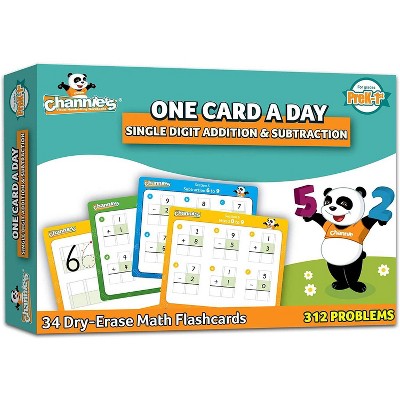 Channie's Dry Erase Single Digit Math Flash Cards : Target