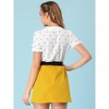 INSPIRE CHIC Women's Button Decor High Waist Bow Tie Mini Skirts - 4 of 4