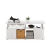 Furinno Modern TV Stand Media Entertainment Center for TV's up To 50" w/Open Storage Compartment for Living Room&Bedroom,White Oak - 2 of 4