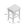 26.75" Fabric Backless Counter Height Barstools, Set of 2 with Padded Seats and Solid Wood Frame for Kitchen - 4 of 4