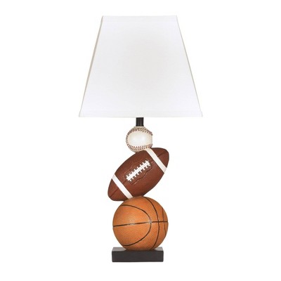 Signature Design by Ashley Nyx Table Lamp: Sports-Themed, Empire Shade, Polyresin Base, UL Listed
