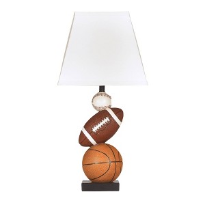 Signature Design by Ashley Nyx Table Lamp: Sports-Themed, Empire Shade, Polyresin Base, UL Listed - 1 of 4