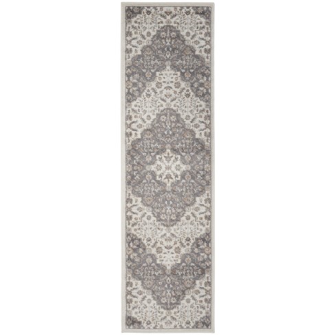 Nourison Elation Floral Transitional Indoor Rug Ivory Grey 2'3