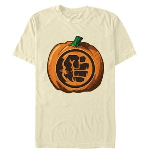 Men's Marvel Halloween Hulk Fist Pumpkin T-Shirt - 1 of 3