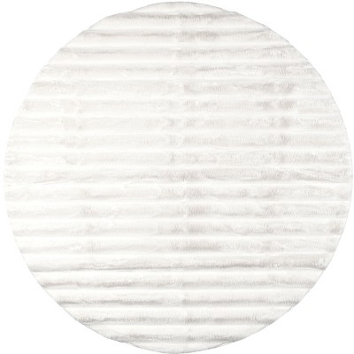 Nuloom Kai Cozy Plush Stripe Faux Rabbit Pet Friendly Premium Machine Washable Area Rug