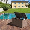 80-gallon lockable resin deck box, waterproof outdoor storage box, suitable for patio furniture,pool accessories, Brown, Injection molded - 3 of 4