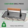 NutriChef Cast Iron Grill Press , Black - image 2 of 4