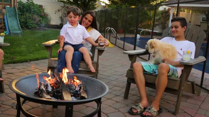 Endless Summer Round Wood Burning Outdoor Fire Pit Copper, 2 of 6, play video